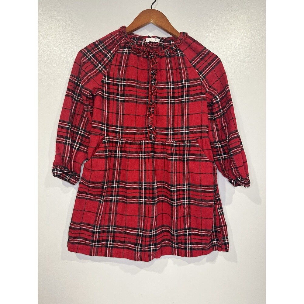 Copper‎ Key Red Plaid Girl Size Large Holiday Party Christmas